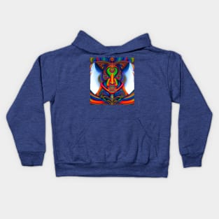 New World Gods (14) - Mesoamerican Inspired Psychedelic Art Kids Hoodie